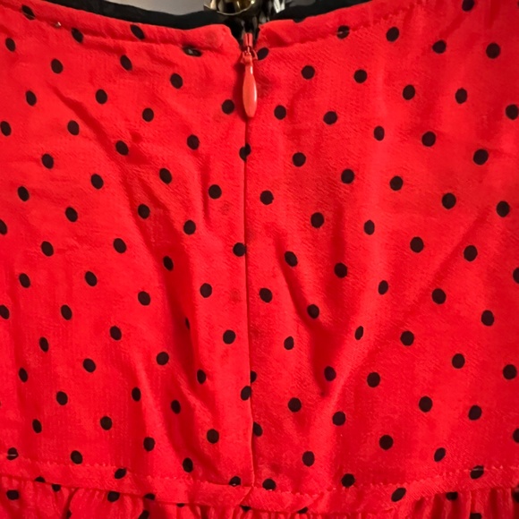 Ganni red polka dot georgette dress - Picture 5 of 8
